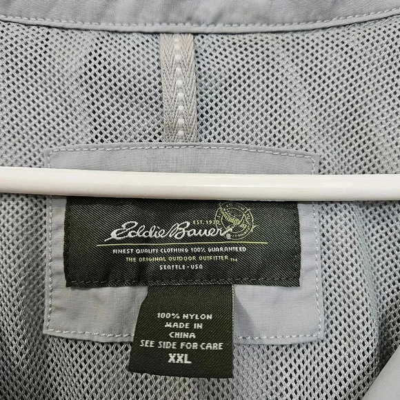 Eddie Bauer Atlas Lightweight Nylon Rain Jacket-Gray-Womens XXL - Picture 8 of 9